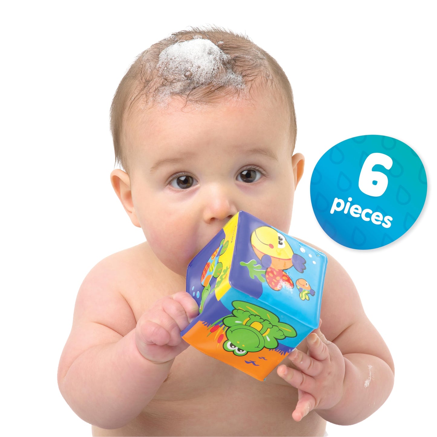Playgro Soft Stacking Blocks - Sensory Stacking Fun For Babies - Set Of 6 Soft Sensory Blocks For 6+ Months - Promotes Cognitive Development & Bath Time Joy - Ideal Building Blocks For Toddlers