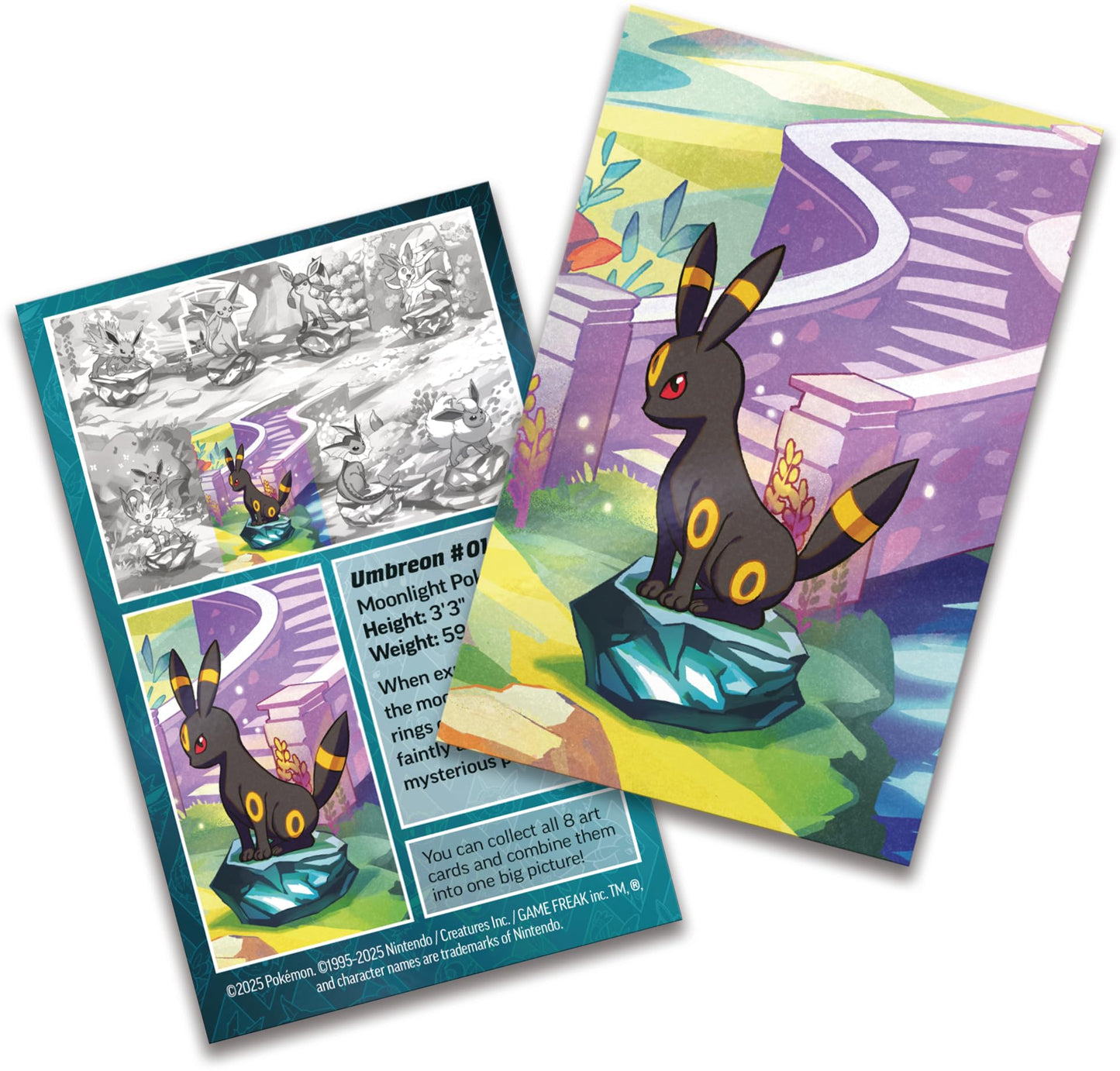 Pok  mon TCG: Scarlet & Violet-Prismatic Evolutions Mini Tin - Umbreon (2 Booster Packs & 1 Coin)