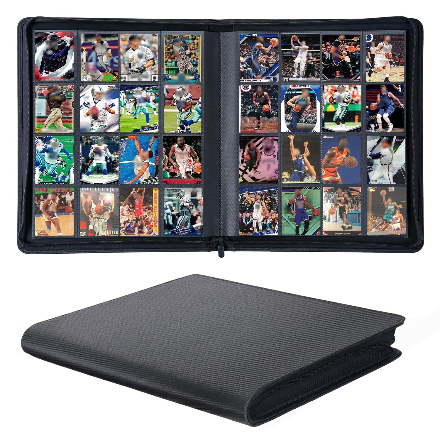 HESPLUS 1000+ Pockets Trading Card Binder 16 Pocket Ringless Card Bind –  Toytooth