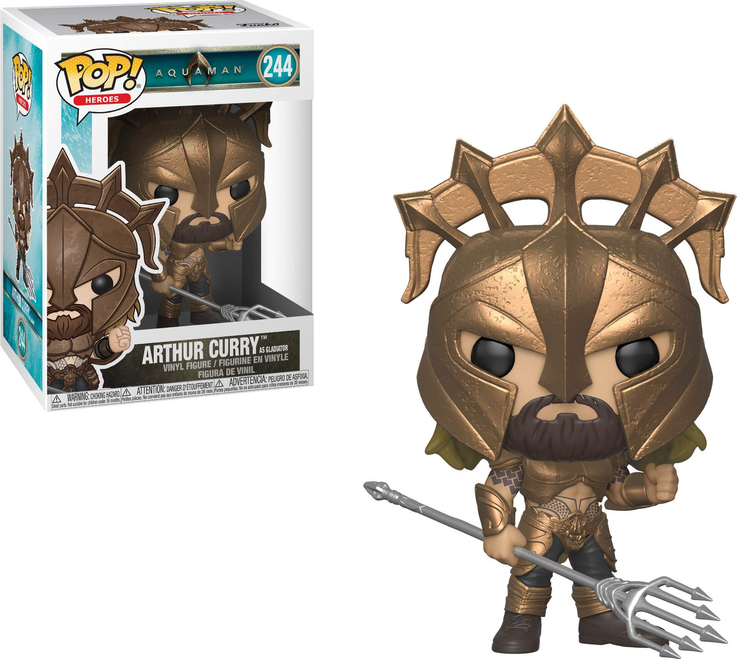 Funko Pop Heroes: Aquaman - Arthur Curry As Gladiator Collectible Figure, Multicolor, Standard