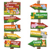 Hooqict 20 Pieces Safari Party Sign for Jungle Party Decorations Safari Decorations Directional Signs Classroom Wild Animal Birt