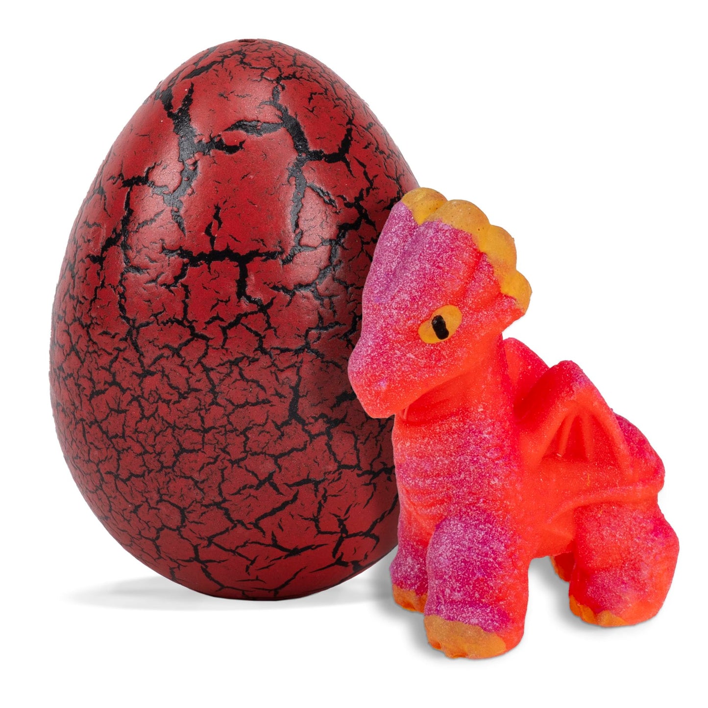 Class Collections Surprise Growing Dragon Hatch Egg Kids Novelty Toy - Pack Of 4, Black And Red