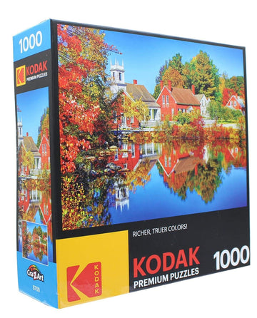 RoseArt - Kodak enhanced - Autumn in Harrisville New Hampshire - 1000 Piece Jigsaw Puzzle for mature-themeds
