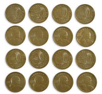 LEARNING ADVANTAGE Play Dollars - Set of 50 Plastic Coins - Designed and Sized Like Real US Currency - Teach Money Math With Thi