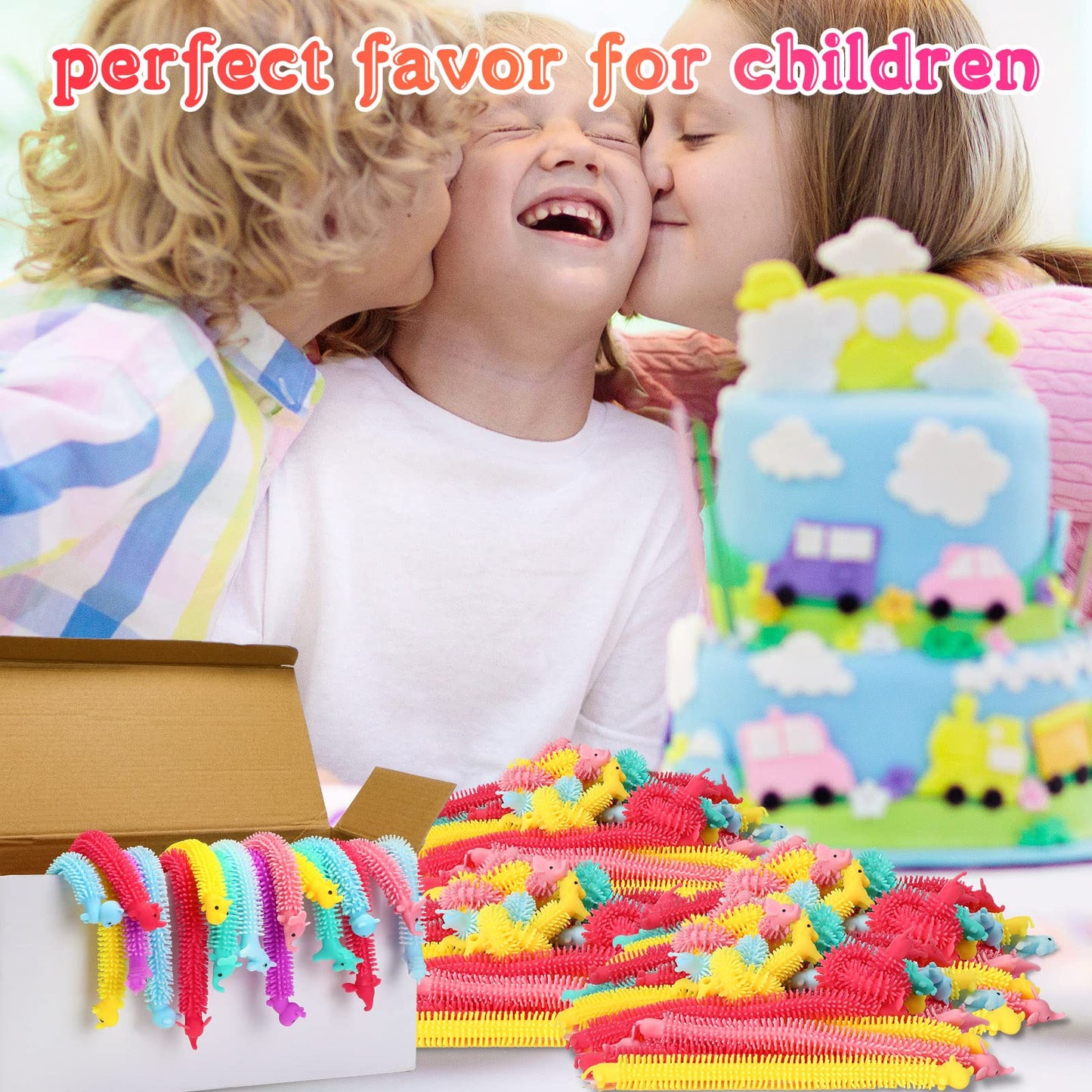 Chivao Bulk Stretchy String Fidget Toys Animal Sensory Toys Pack Worm Sensory Stress Fidget Toys For Adults Stress Anxiety Relie