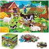 Jumbo Floor Puzzle For Kids,Farm Animals Jigsaw Large Puzzles,48 Piece Barn Puzzle For Toddler Ages 3-5,Children Learning Preschool Educational Toys,Birthday Gift For 4-8 Years Old Boy And Girl