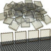 Zhx 30Pcs Clear Transparent Window House Building Brick Toy Classic Flat Plates Pieces And Parts Block Compatible With Major Brands (Black)