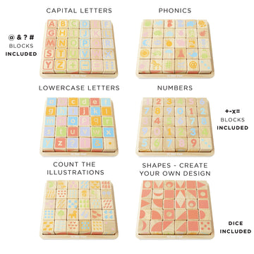 Le Toy Van - Petilou Wooden Educational Abc Wooden Blocks | Educational Wood Toys For Toddlers And Babies | Suitable For A Boy O