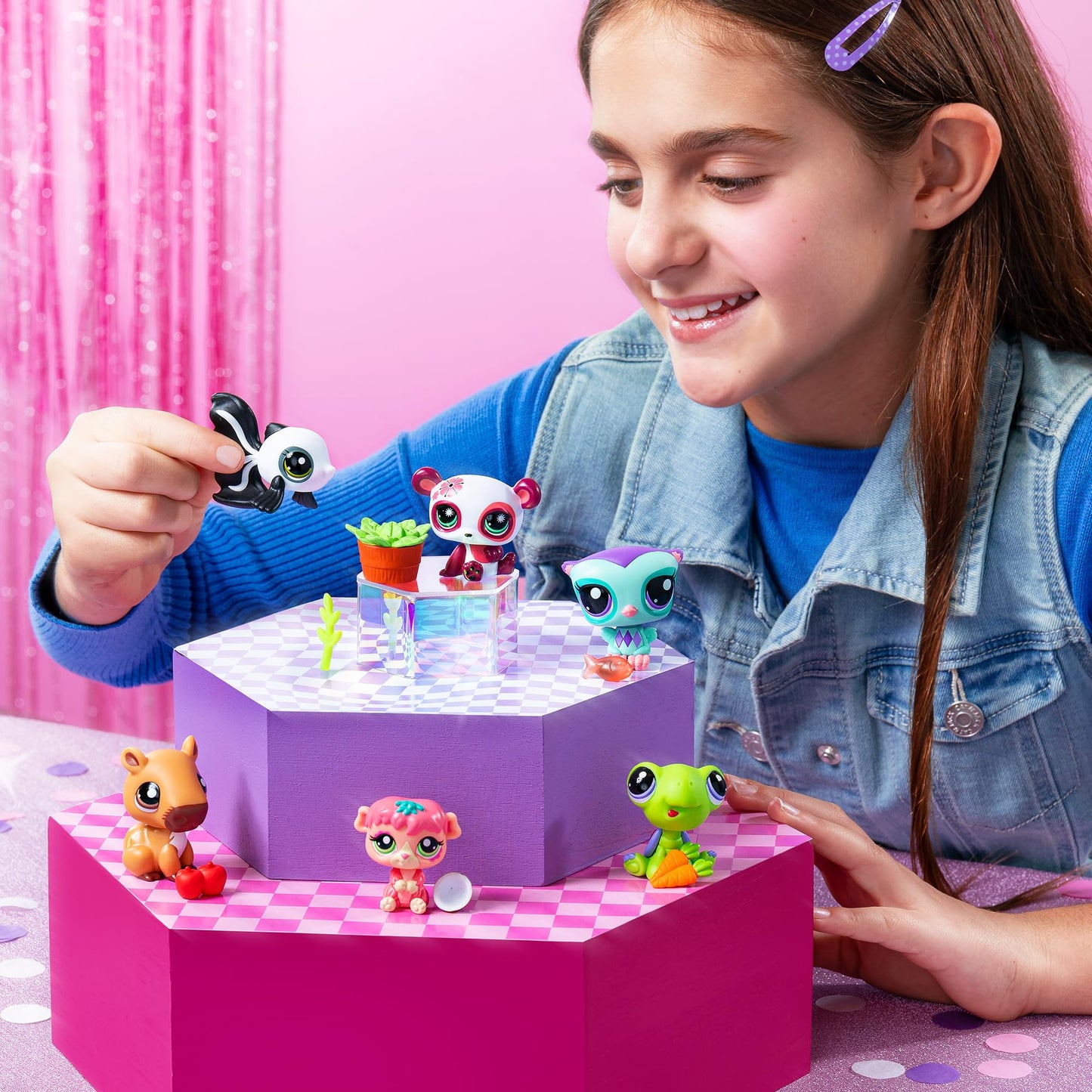 Littlest Pet Shop - Pet Surprise 3-Pack - Series 3, Gen 7 Authentic Lps Bobble Head Toy Figure, Collectible Toy Animal, Ages 4+