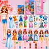 Magnetic Dress Up Doll,Magnet Paper Dolls Magnet Princess Dress Up Dolls for Girl Kid Toddler Travel Activities Road Trip Car Ri