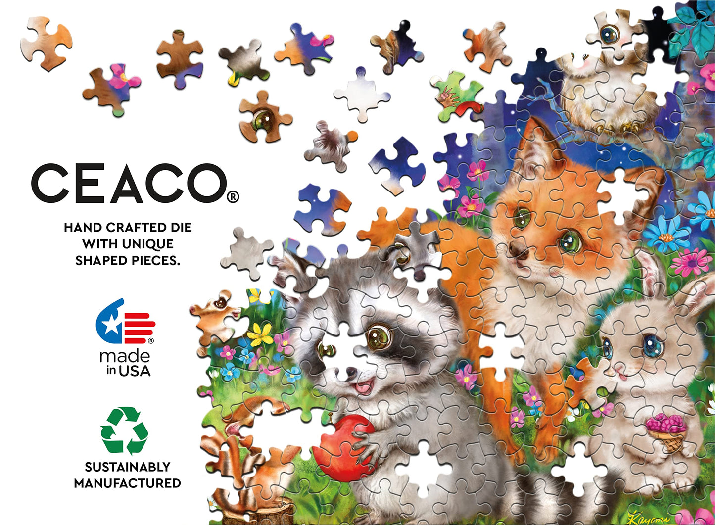 Ceaco - Kayomi Harai - Woodland Friends - 100 Piece Jigsaw Puzzle