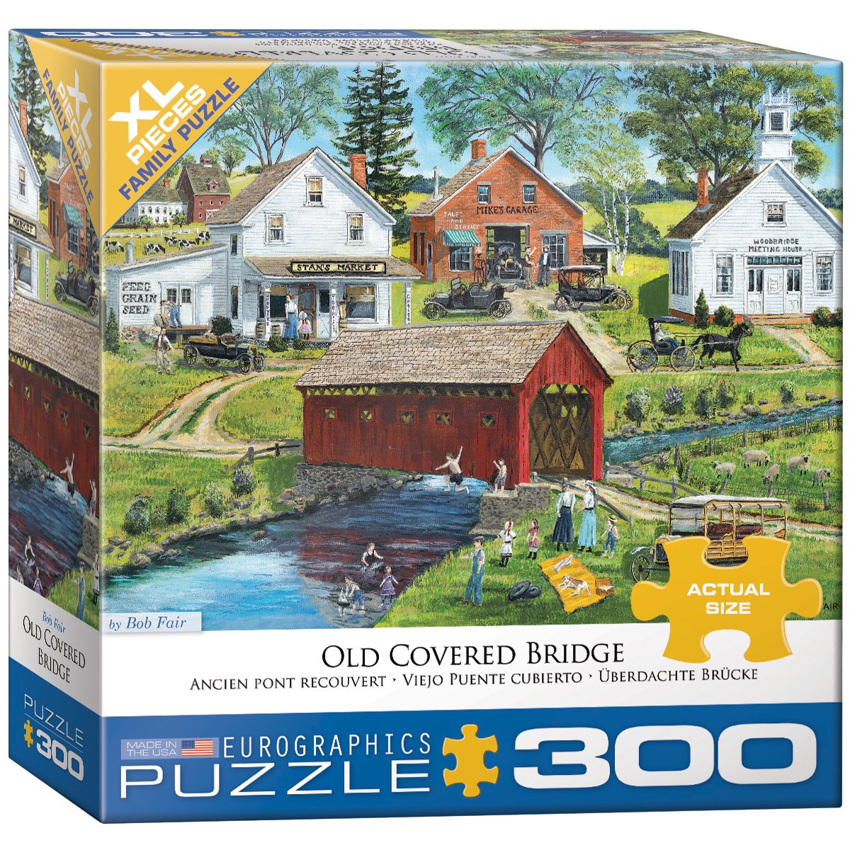 Old Covered Bridge Family Puzzle 300Pc
