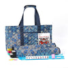Kyerlish American Mahjong Tile Set with Blue Printed Carrying Bag 166 enhanced Tiles 4 All-in-One Color Racks/Pushers Mah Jongg Sets Mahjong Game Set for Travel Christmas Birthday Gifts