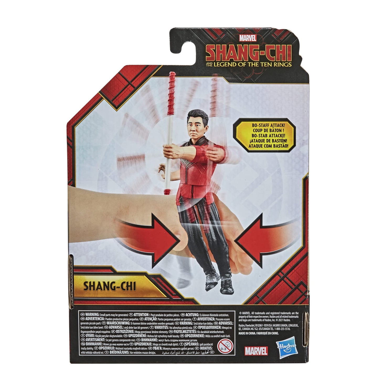 Marvel Hasbro Shang-Chi And The Legend Of The Ten Rings Shang-Chi 6-Inch Action Figure Toy With Bo Staff Attack Feature! For Kids Ages 4 And Up