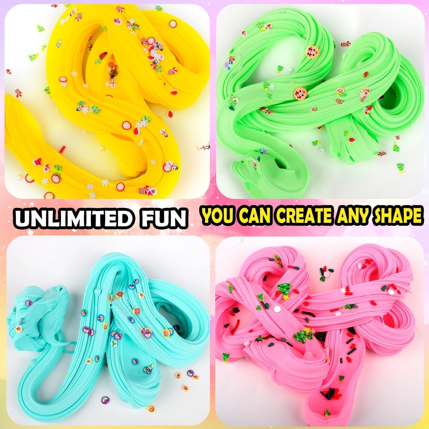 7 Pack Butter Slime, Cake Slime for Party Favor, Scented Slime for School Prizes, Gift Exchange, Basket Fillers, Soft Stretch No
