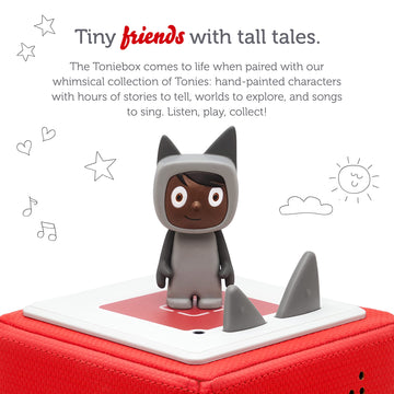 Tonies Creative Audio Character - Record And Upload Up To 90 Minutes Of Your Own Stories And Songs - Red/Dark