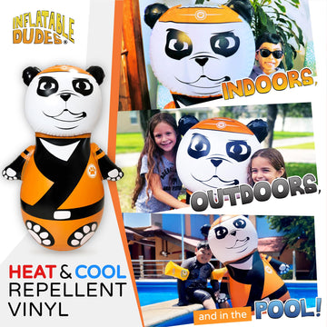 Inflatable Dudes 47 Panda Punching Bag - Filled Sand Bop Bag for Kids | Indoor Outdoor Party Games | Bounce-Back Action Toy