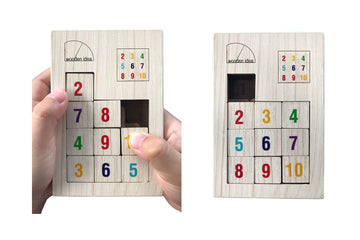Wooden Slide Puzzles Block (Number 1-10)