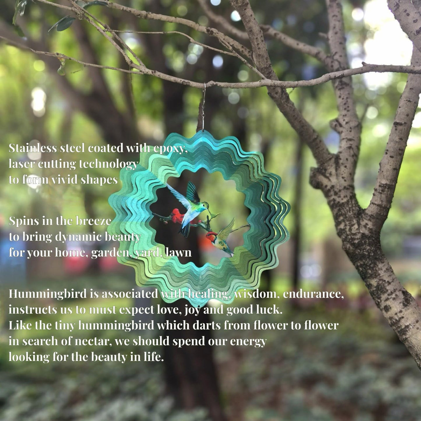 Hummingbird Wind Spinners Hummingbird Gifts For Women/Men Wind Spinner Outdoor Hummmingbird Spinners For Indoor/Outdoor Yard Gar