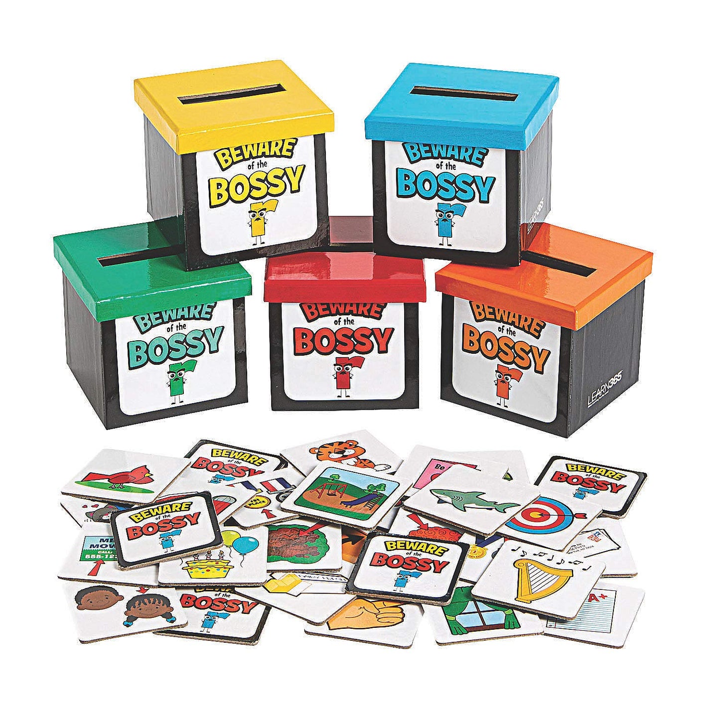 Fun Express Bossy R Sorting Boxes - 55 Pieces - Educational And Learning Activities For Kids