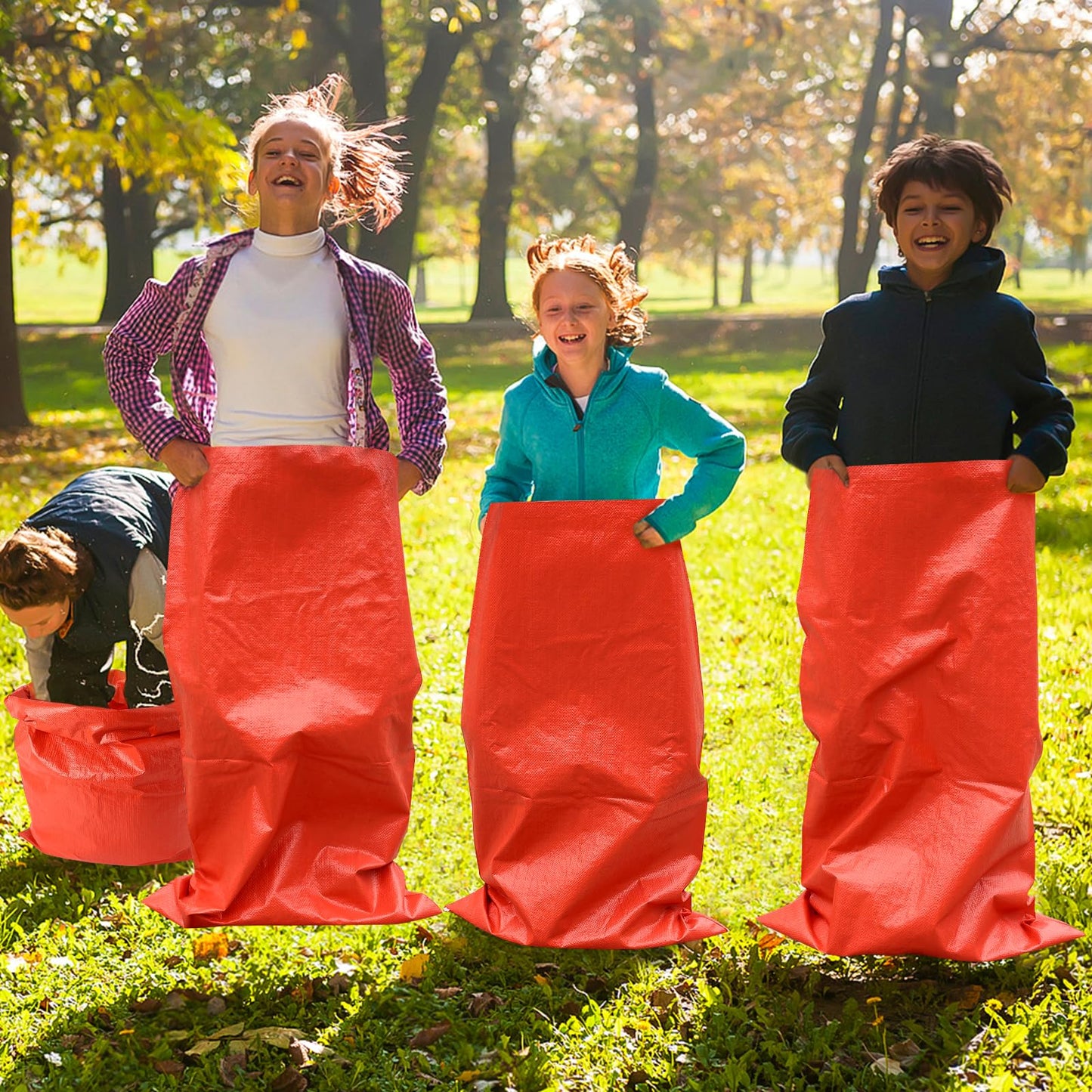 Unifamily10Pcs Potato Sack Race Bags For Kids And Adults, 40 X 24 In Outdoor Lawn Games Bags, Race Bag For Family, Outdoor Lawn