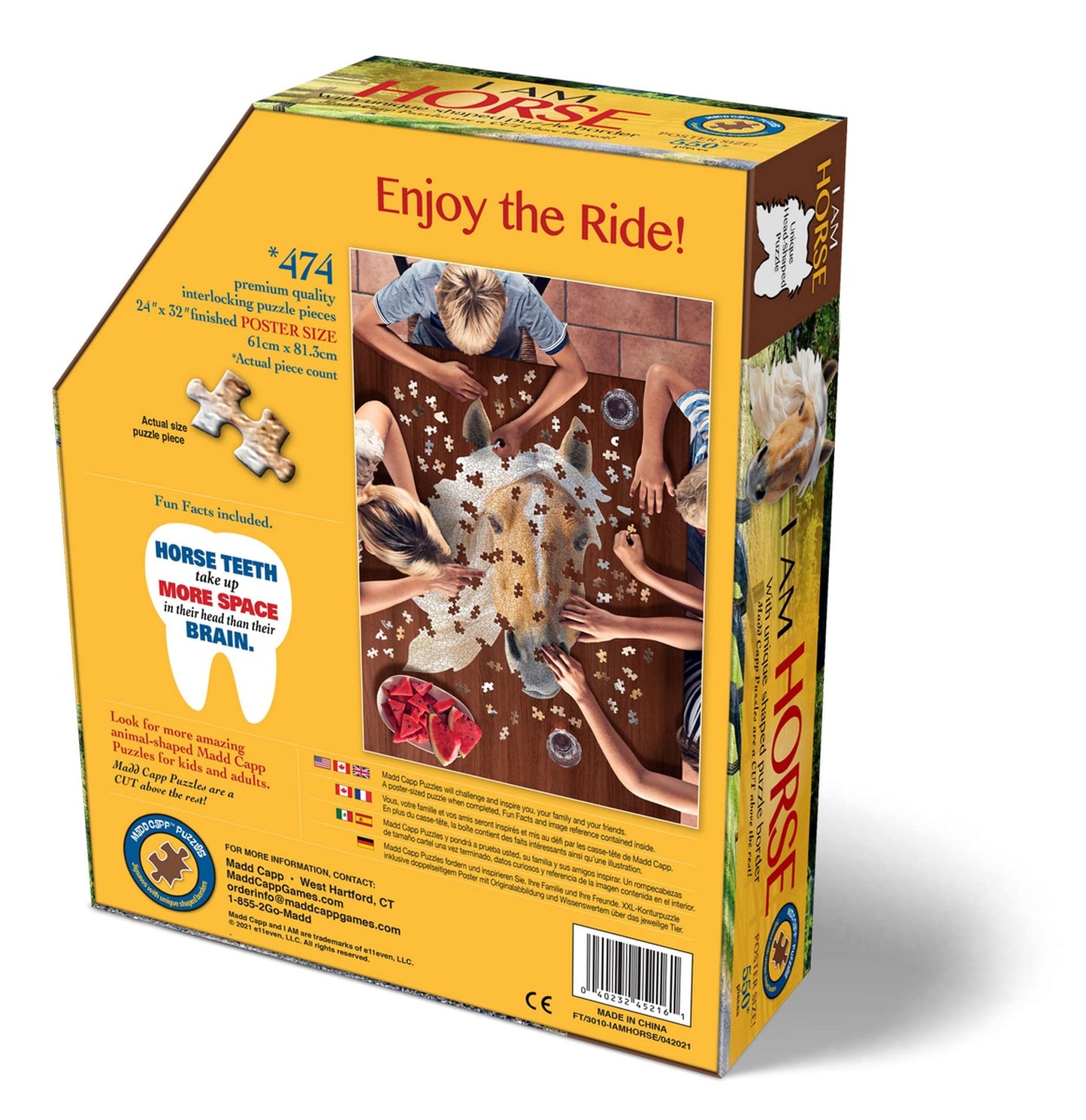 Madd Capp Puzzles - I Am Horse - 550 Pieces - Animal Shaped Jigsaw Puzzle