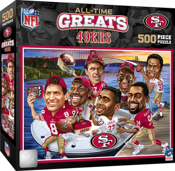 MasterPieces 500 Piece Sports Jigsaw Puzzle for Adults - NFL San Francisco 49ers All-Time Greats - 15x21