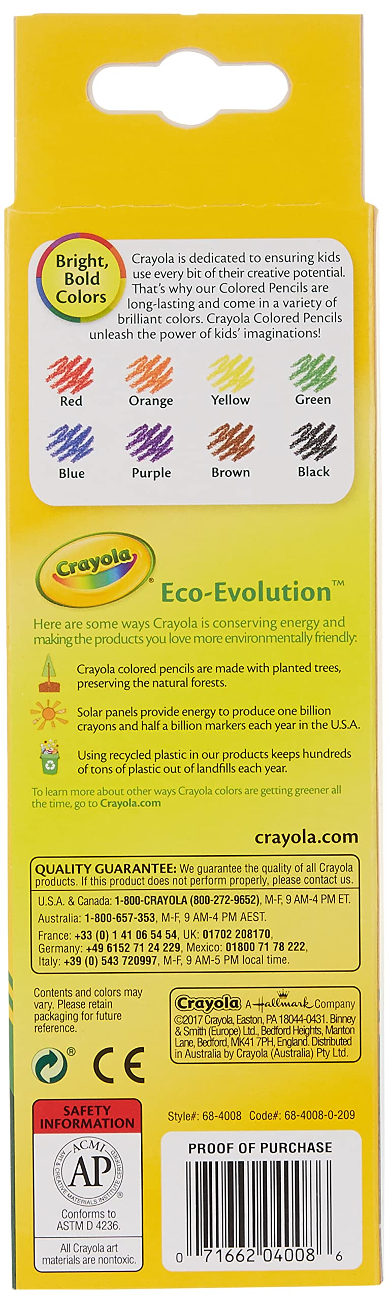 Crayola 8 Nontoxic Colored Pencils 8 pk (Pack of 12)