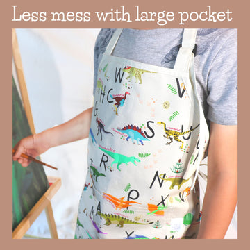 Babyboet Girls And Boys Kids Apron, Toddler Apron With Pocket For Painting, Cooking, Baking, Gardening And Crafts - Unisex Print
