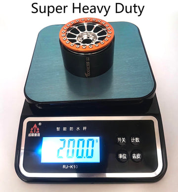 Txxrcss 200G Super Heavy Duty Rc 2.2 Beadlock Wheels 1/10 Crawler Upgrade Rc Wheel 4Pcs Rims Hub For Axial Scx10 Trx4M (Silver O