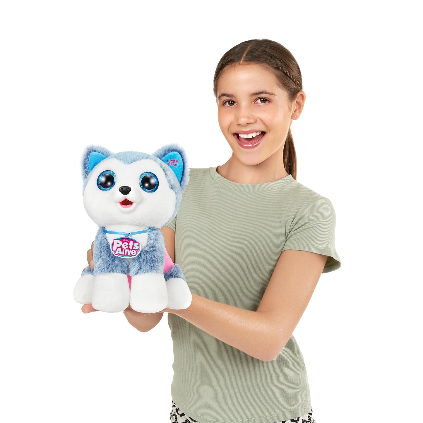 Pets Alive Pooping Puppies (Husky) By Zuru Surprise Puppy Plush, Ultra Soft Plushies, Interactive Toy Pets, Electronic Pet Puppy For Girls And Children