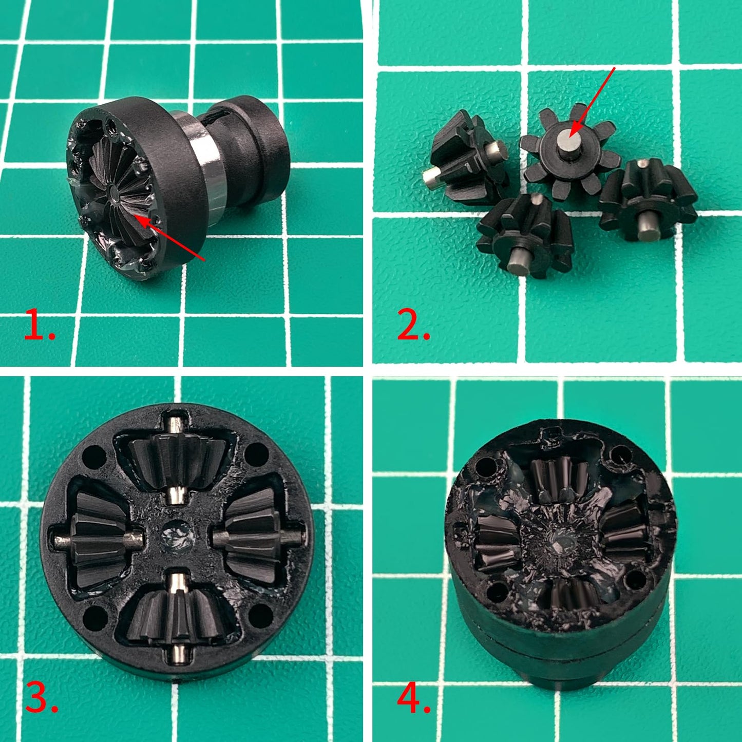 Brkrc Steel Front/Rear Differential Gear For Arrma 1/14 Mojave Grom 1/18 Granite Grom Rc Car Upgrade