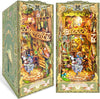 Diy Book Nook Kit, Diy Miniature Dollhouse Kit For Adults And Teens, Book Nook Bookshelf Insert Decor 3D Wooden Puzzle Bookend M