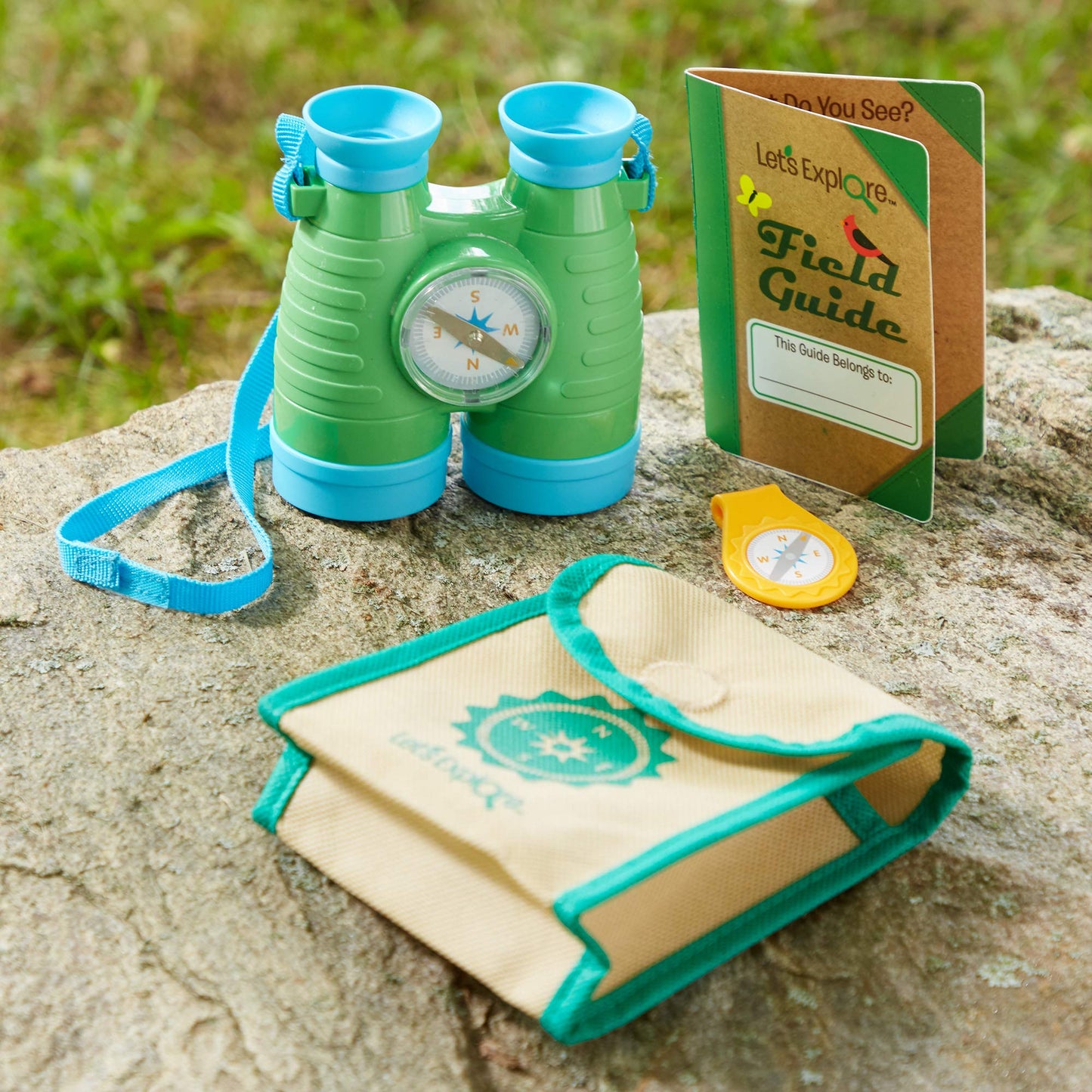 Melissa & Doug Let'S Explore Binoculars & Compass Toy Play Set | Kids Outdoor Activity Set | Toy Binoculars | Camping Play Sets For Kids | Kids Binoculars | Gifts Boys & Girls Ages 3+