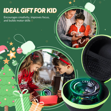 Yoyo K2 Crystal - Professional Responsive Yoyo For Kids Beginners, Dual Function Yo Yo For Adults Advanced + Extra Unresponsive