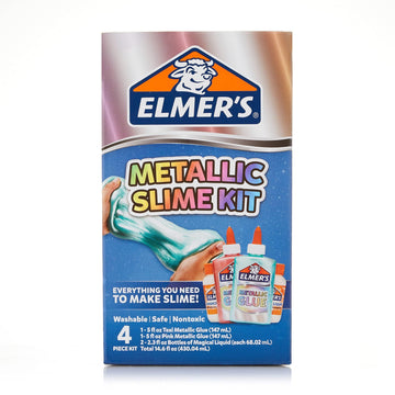 Elmer’S Metallic Slime Kit | Slime Supplies Include Elmer’S Metallic Glue, Elmer’S Magical Liquid Slime Activator, 4 Piece Kit