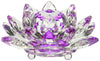 Amlong Crystal Hue Reflection Crystal Lotus Flower With Gift Box, Purple, 5 Inch