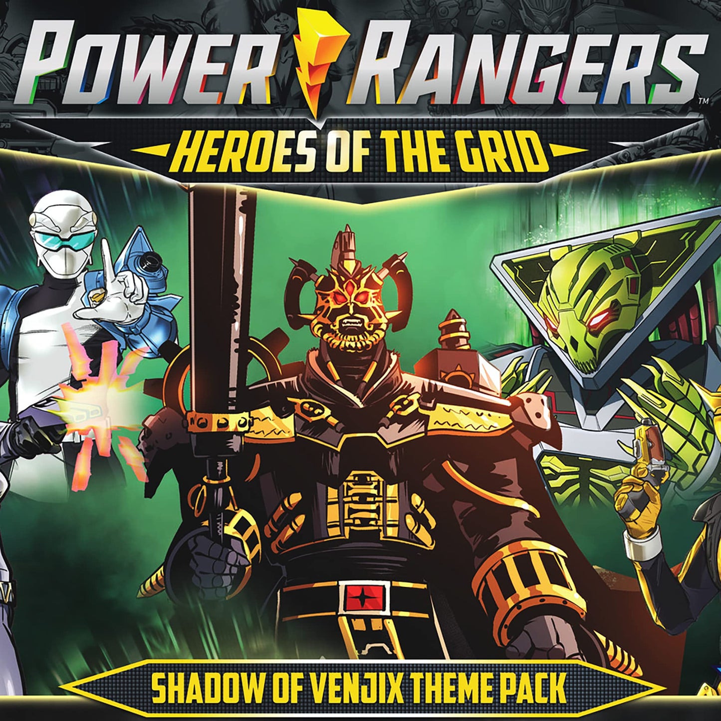 Renegade Game Studios Power Rangers Heroes Of The Grid: Shadow Of Venjix Theme Pack - Expansion, New Cards & Bosses, Renegade Game Studios, Rpg For 2-5 Players, 45-60 Mins, Ages 14+