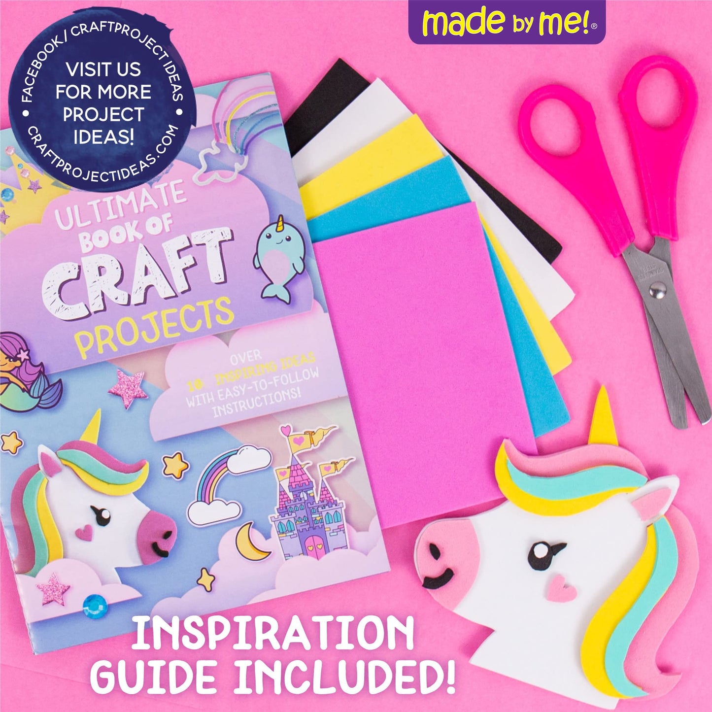 Made By Me Ultimate Craft Box, Unicorn Craft Kit, 1000 Piece Set, Reusable Storage Case, Preschool Arts & Crafts Projects, Great For Group Projects, Craft Box For Kids