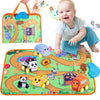 New Pull Back Vehicle & Music Mat Set, Soft Baby Toy Set With 4 Cute Animal Cars And Touch Play Blanket, New Interactive Mode, F