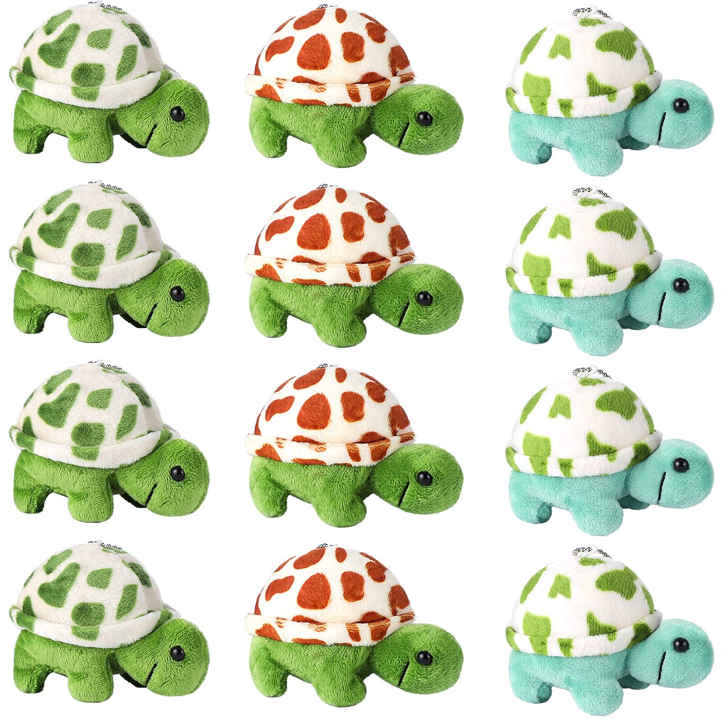 Zomiboo 12 Pcs Mini Animal Plush Toys Dolphin Sea Turtle Stuffed Animals Small Tiny Ocean Mini Plush Toys For Keychain Decoratio