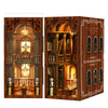 Sunnino Book Nook Kit - Diy Miniature House Kit 3D Wooden Puzzles With Led Lights, Diy Book Nook Kits For Adults Unique Doll Hou
