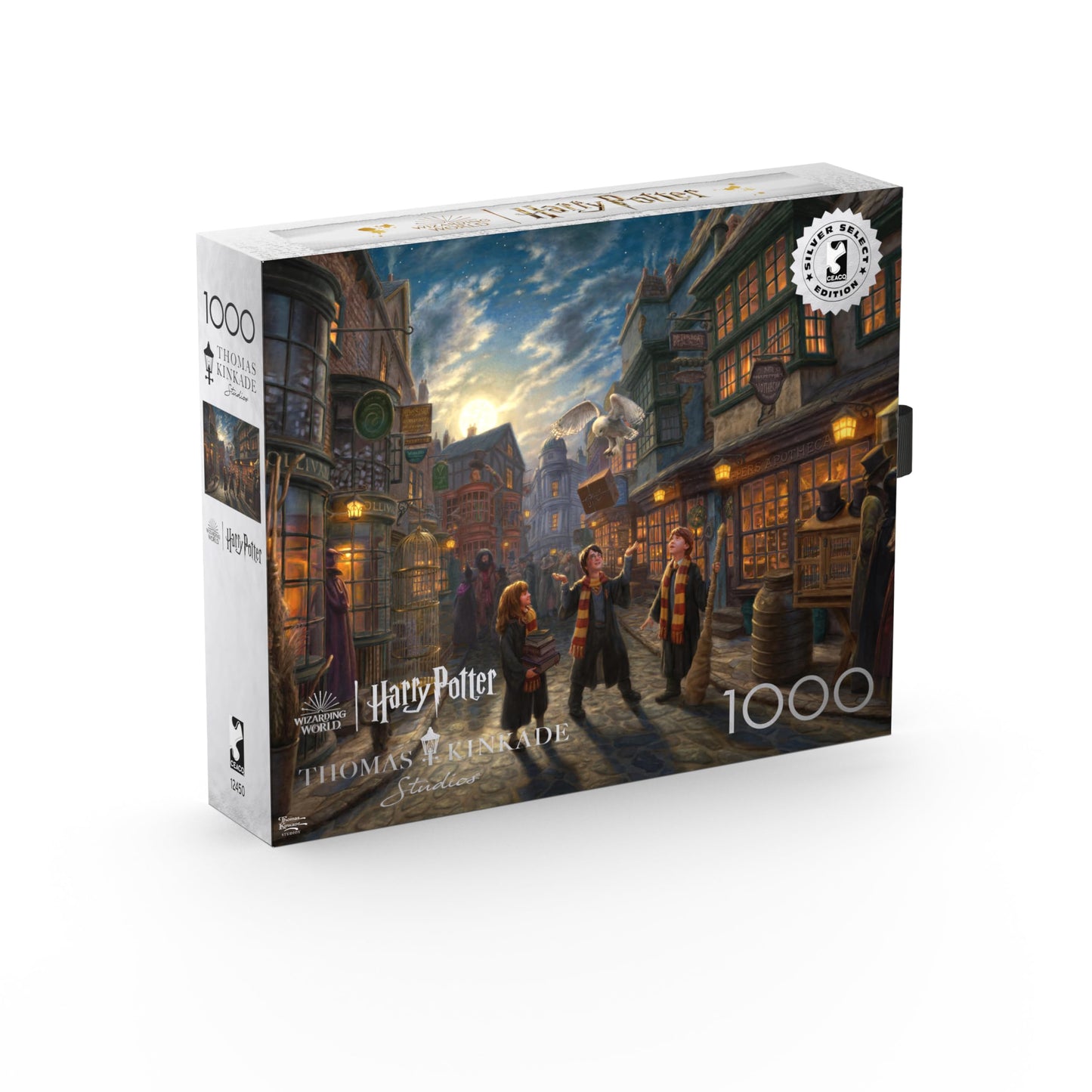 Ceaco - Silver Select - Thomas Kinkade - Harry Potter Diagon Alley - 1000 Piece Jigsaw Puzzle For Adults -Challenging Puzzle Perfect For Game Nights - Size Is 26.75 X 19.75
