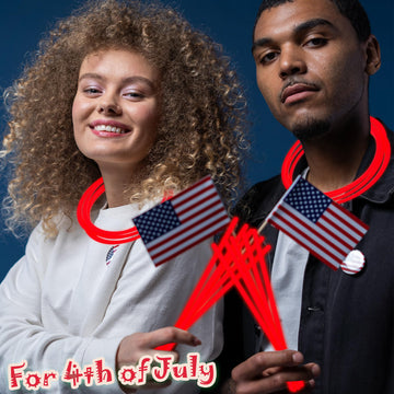 Ilhsty 100 Pcs 8'' Red Glow Sticks Glow Necklaces In The Dark Party Favors Supplies Bright Glowsticks Bulk With Accessories For