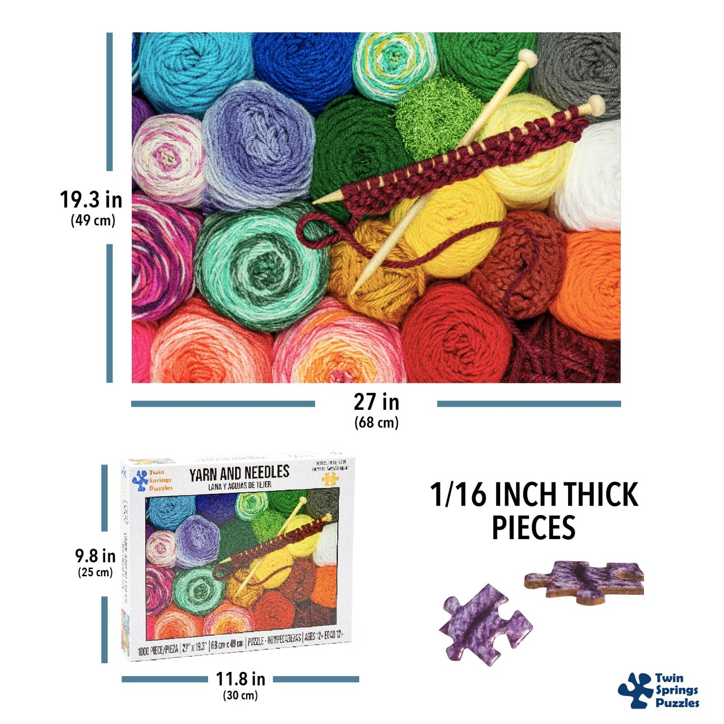 Yarn And Needles | Twin Springs Puzzles 1000 Piece Jigsaw Puzzle