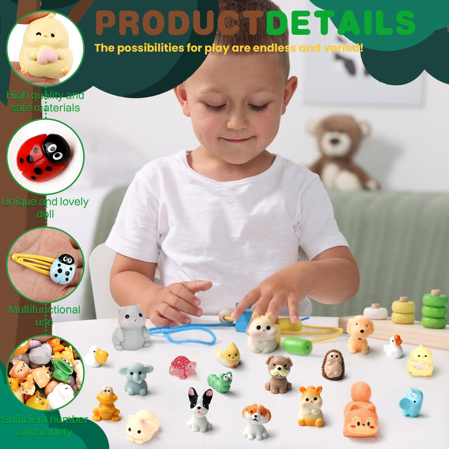 135Pcs Mini Resin Animal 113 Styles Tiny Resin Animals Miniature Small Animal Figures Bulk For Miniature Garden Decor Landscape