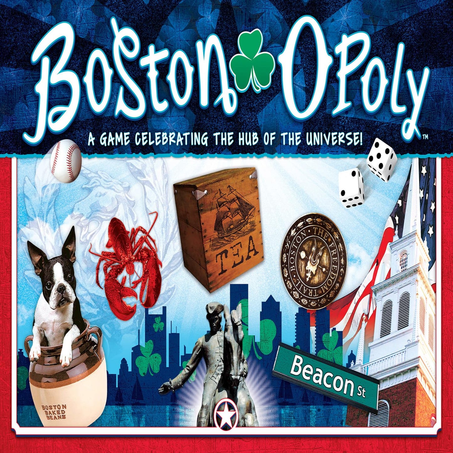 Late For The Sky Boston-opoly Board Game - Multicolor, 22" x 17", Cardboard, Model 5510941