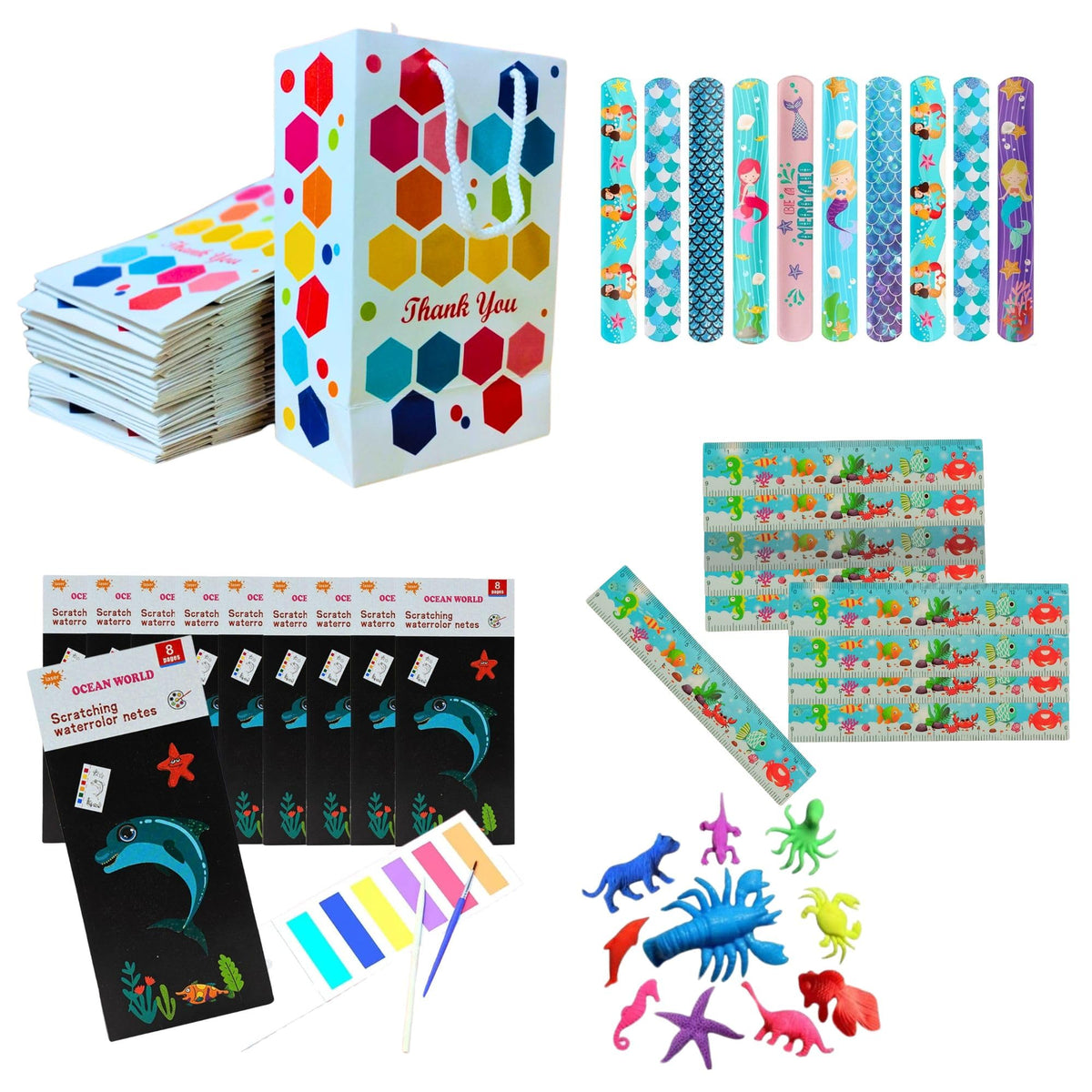Birthday Popper 60 Pcs Aqua Combo Pack as Birthday Return Gift for Kids of All Age Groups
