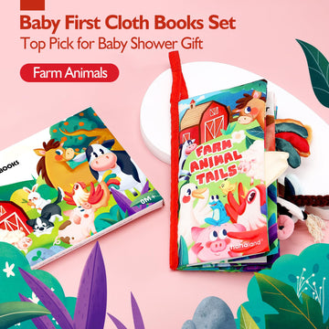 Hahaland Baby Books 0-6 Months,Infant Tummy Time Toy High Contrast Sensory Baby Toys 6 To 12 Months Touch Feel Book Baby Gifts For Boy Girl 0-3 Months Book Early Learning Toy