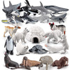 Lc Joycre Arctic Animals Mini Sea Creatures Toys Set - 22Pcs Figurines For Toddlers - Sharks, Sea Turtle & More - Bulk Kids Birt